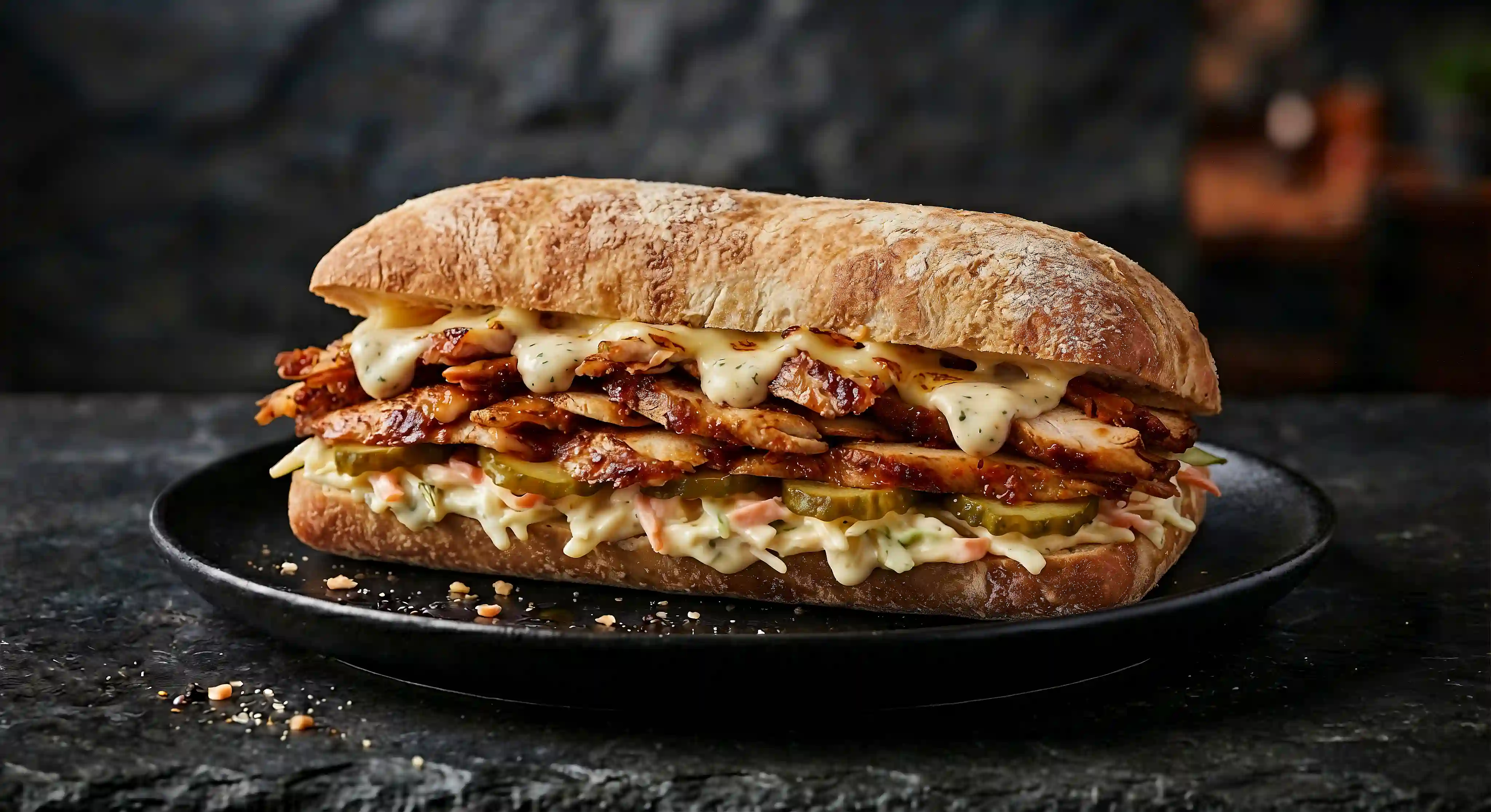 Shawarma-Hähnchen Baguette