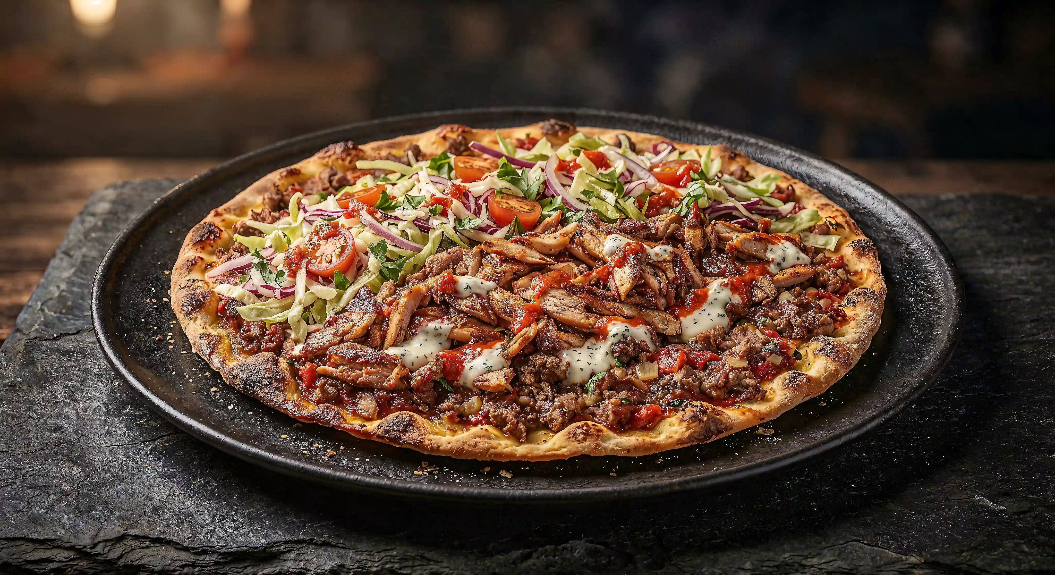 Lahmacun Shawarma (Türkisch MettPizza)