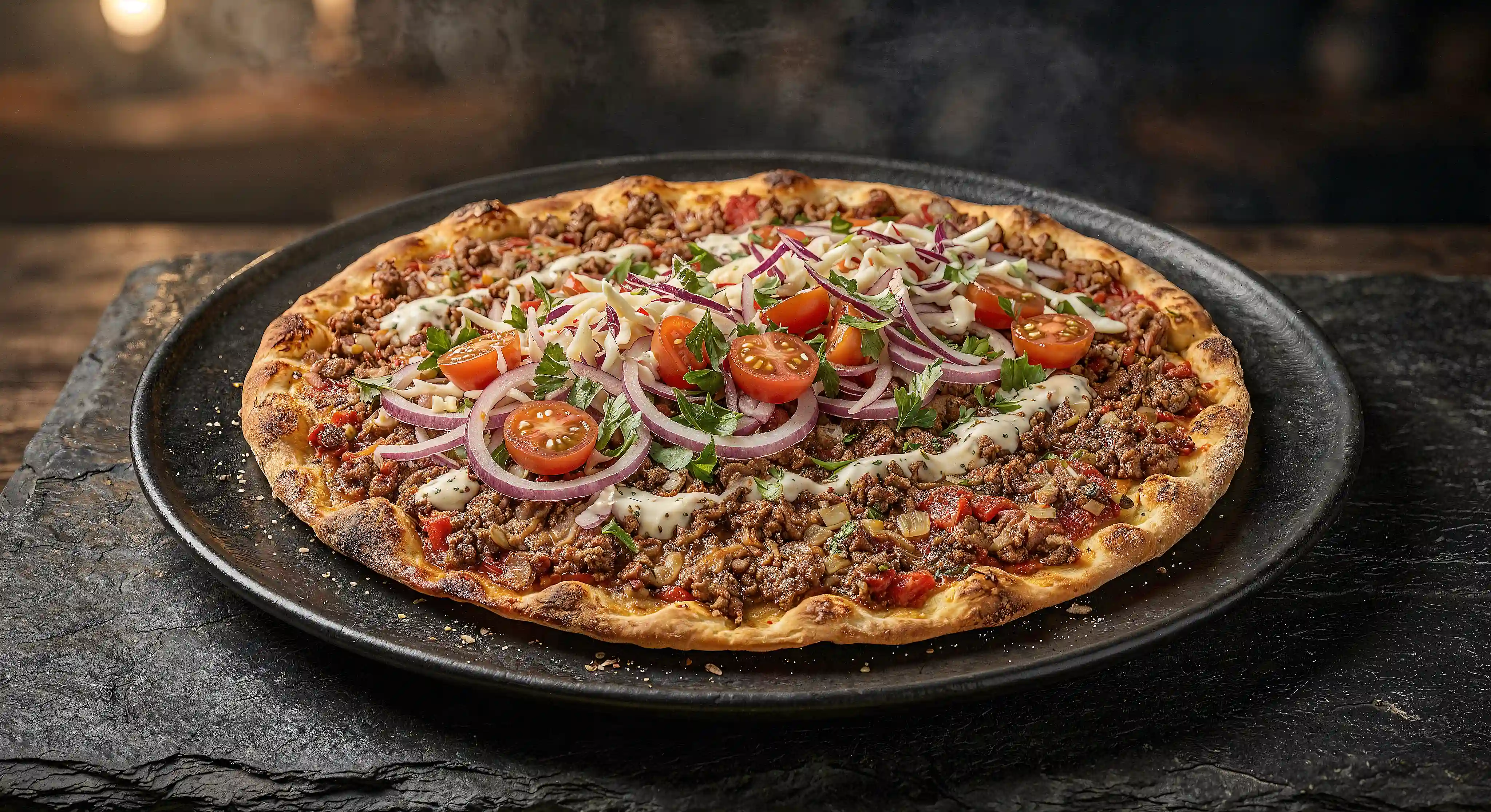 Lahmacun (Türkisch MettPizza)