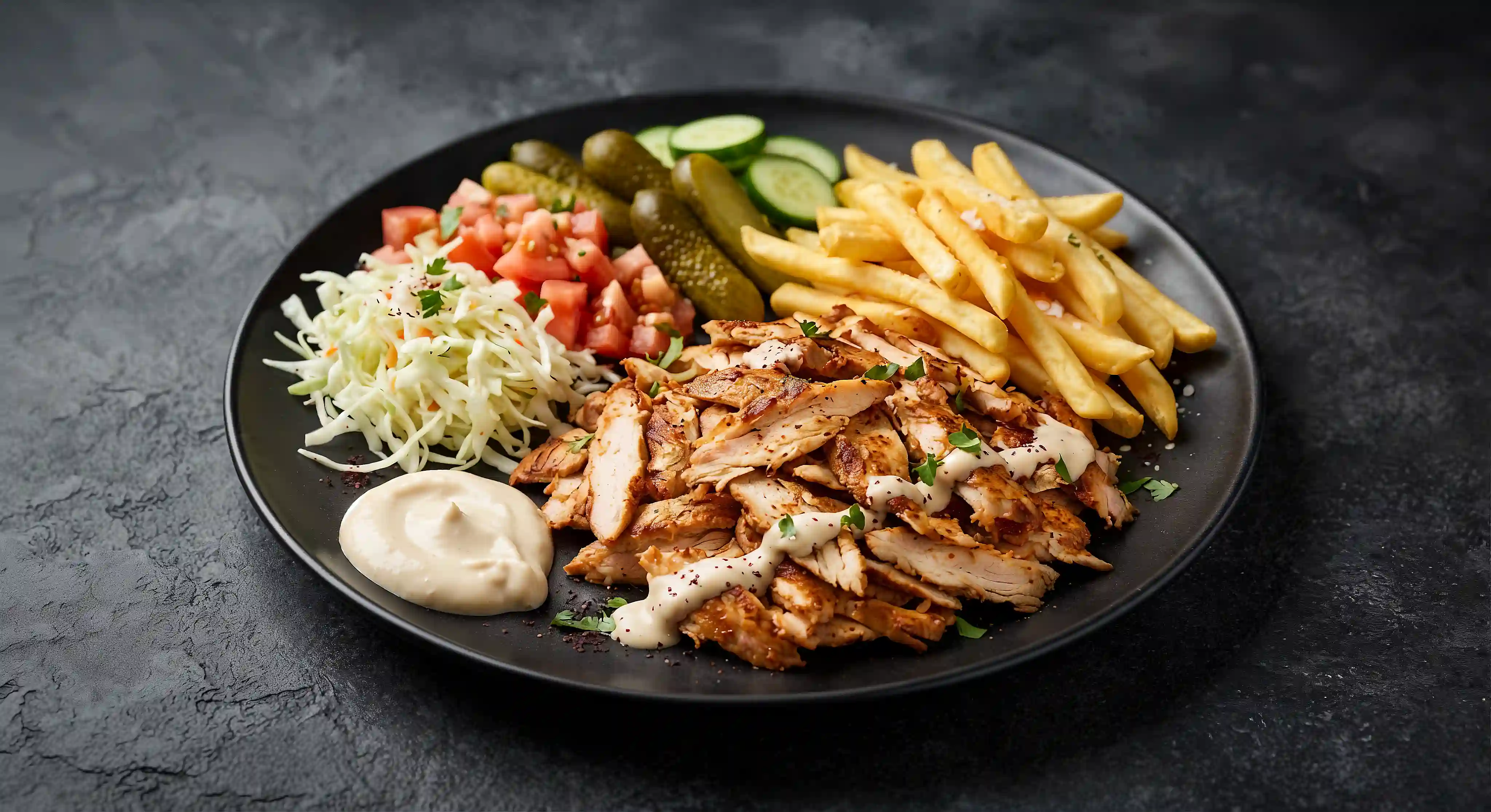 Arabischer Shawarma-Teller